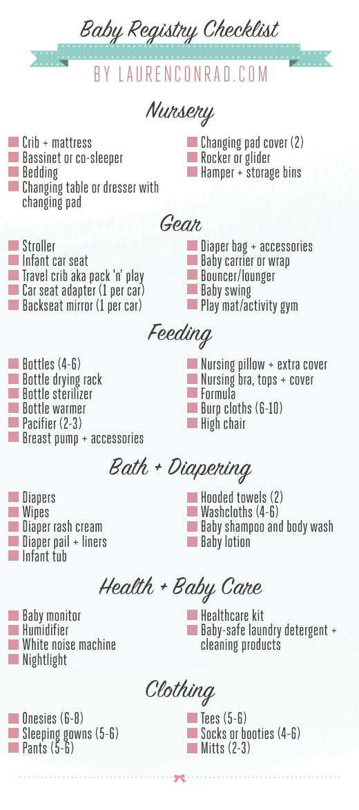 Oh Baby The Complete Baby Registry Checklist Lauren Conrad