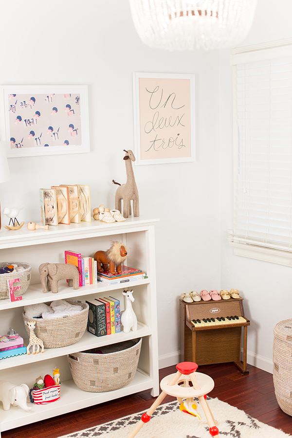 modern nursery bookshelf