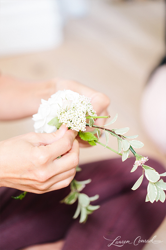 real flower headbands for weddings