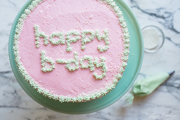 Edible Obsession: The Easiest Cake Lettering Tutorial Ever - Lauren Conrad