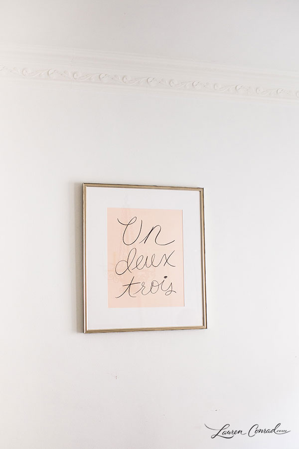 beginning stages of a gallery wall {by laurenconrad.com}