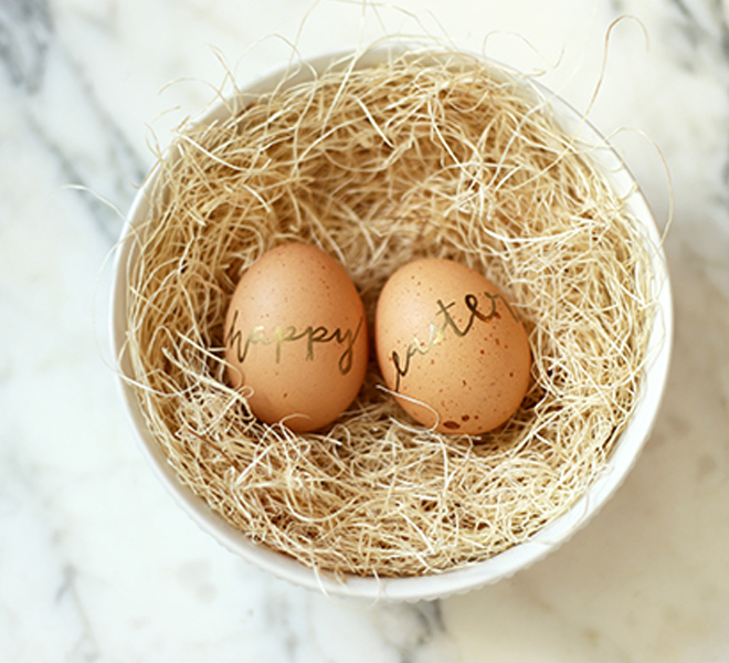 DIY: Pressed Flower and Ombre Glitter Easter Eggs