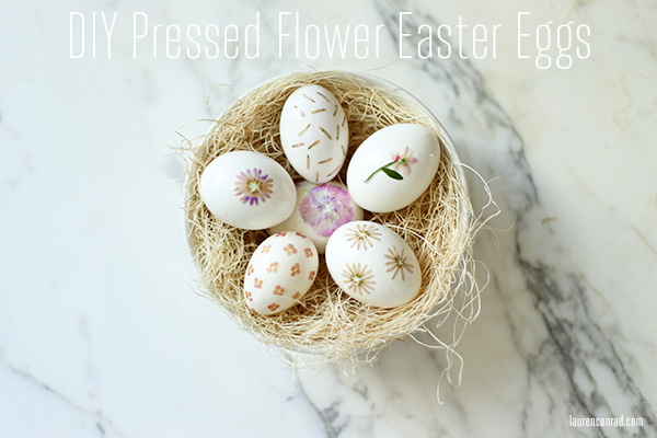 DIY: Pressed Flower and Ombre Glitter Easter Eggs