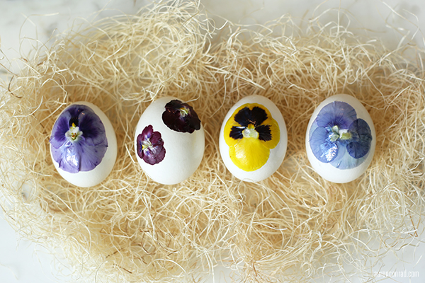 DIY: Pressed Flower and Ombre Glitter Easter Eggs