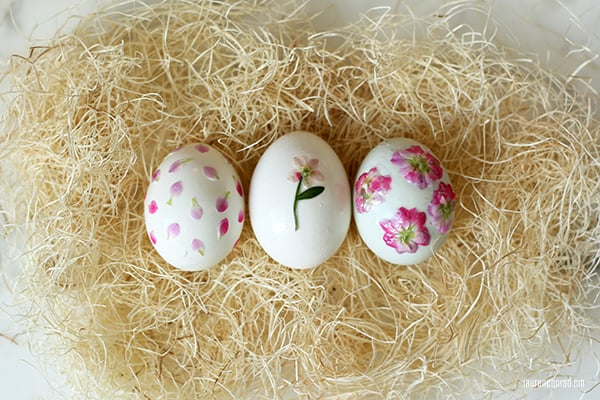 DIY: Pressed Flower and Ombre Glitter Easter Eggs