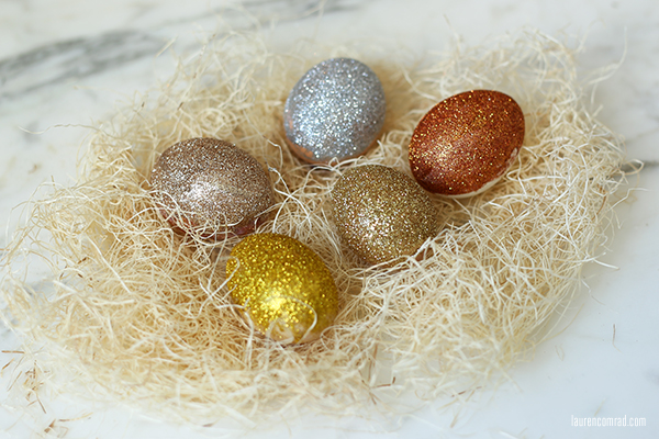 DIY: Pressed Flower and Ombre Glitter Easter Eggs