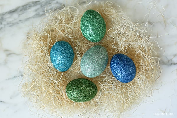 DIY: Pressed Flower and Ombre Glitter Easter Eggs