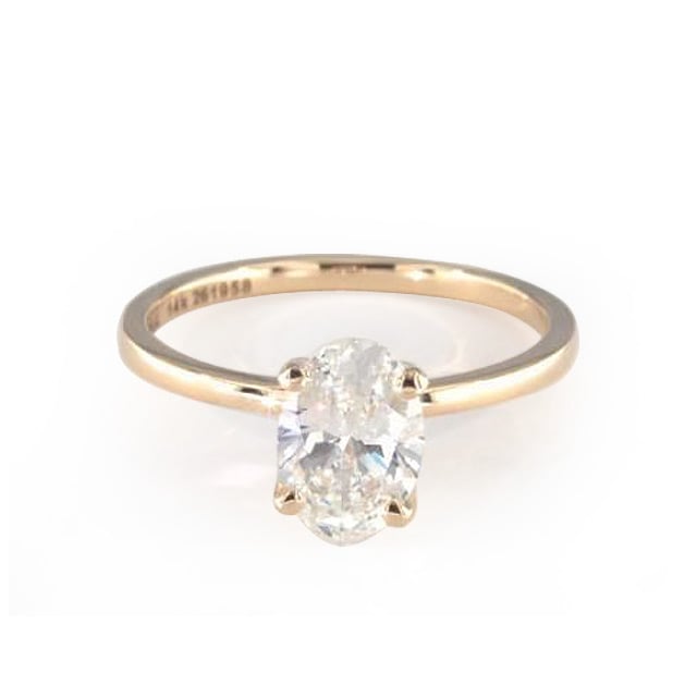 James Allen Oval Cut Diamond with 14k Yellow Gold Band