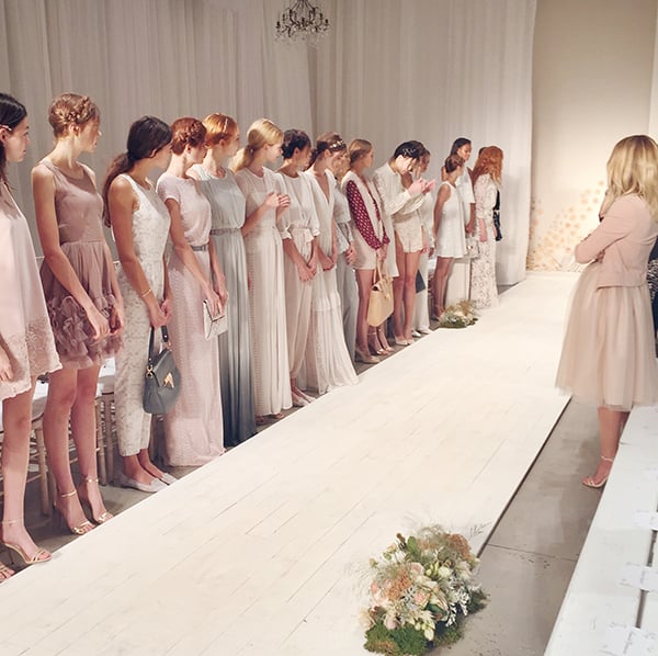 Before the show began, Lauren did a first look at all the models!