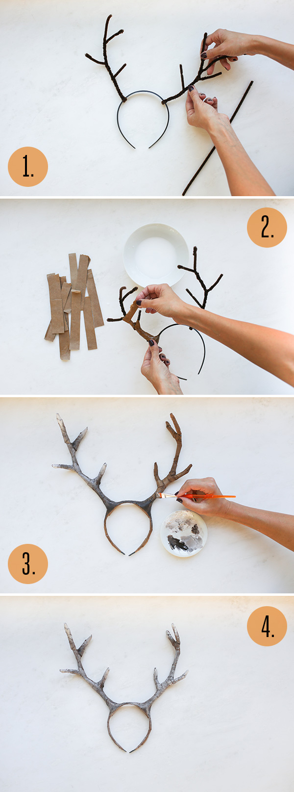 diy reindeer antlers headband