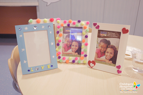 Team LC's day at Children's Hospital Los Angeles included making this fun picture frames.