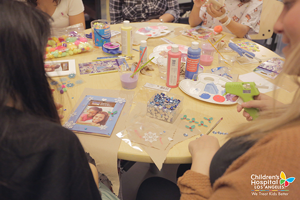 A fun crafting day at Children's Hospital Los Angeles.