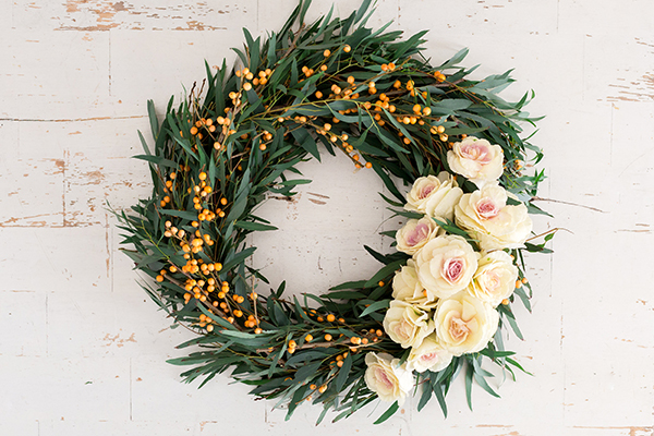 real flower wreath