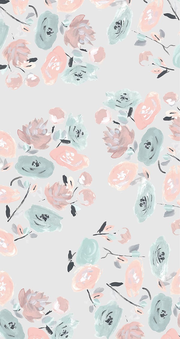 Dark floral iPhone wallpaper
