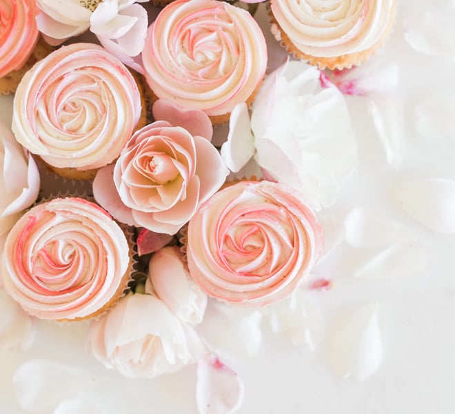 Recipe Box: Rose Cupcakes and White Chocolate Dipped Berries