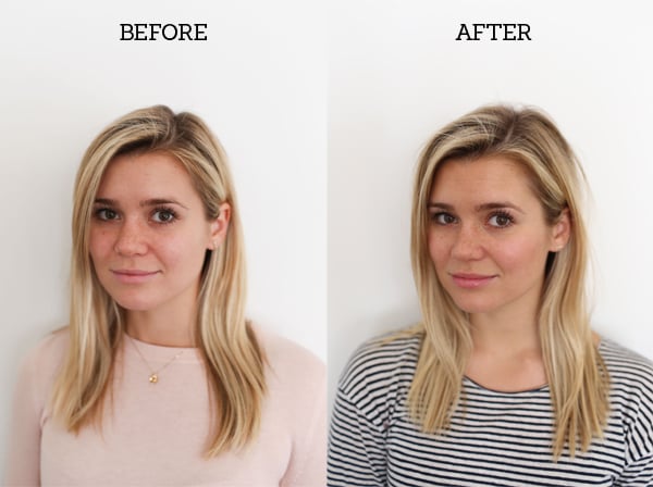 A skin cleanse before and after by LaurenConrad.com