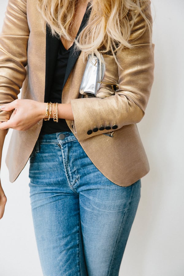 How to pull off subtle metallic pieces