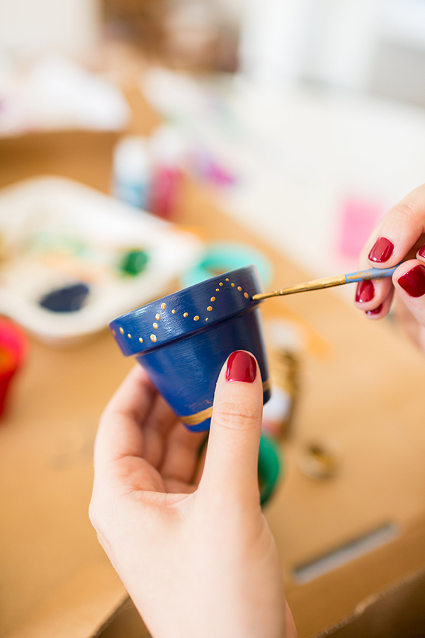 DIY: Mini Painted Pots - Lauren Conrad