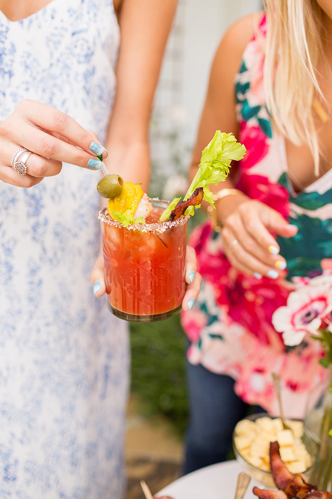 Build your own Bloody Mary bar using these tips on LaurenConrad.com