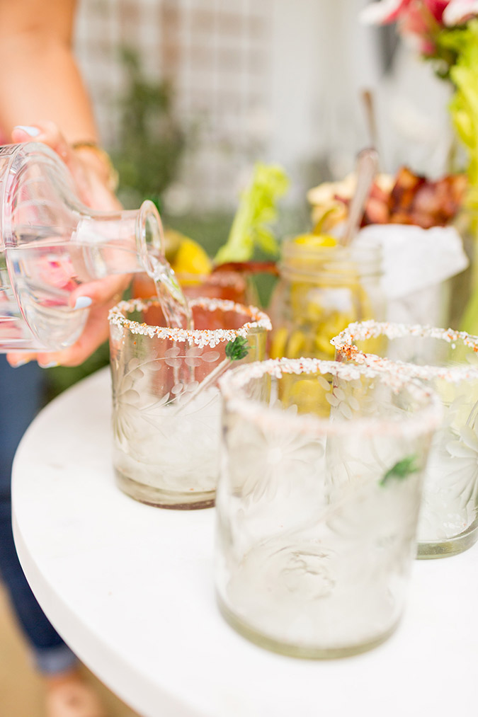 Bloody Mary bar on LaurenConrad.com