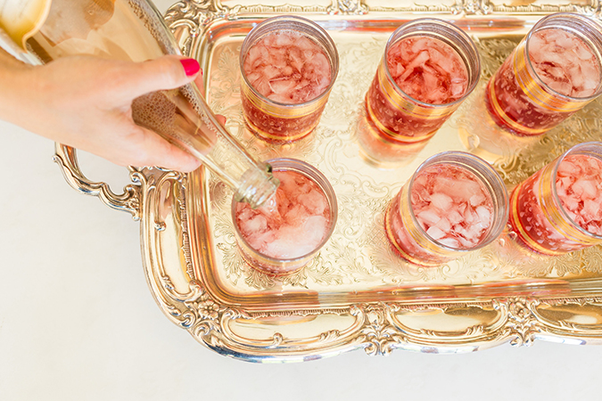 Get the recipe for Lauren Conrad's Blackberry Champagne Garden Cocktails