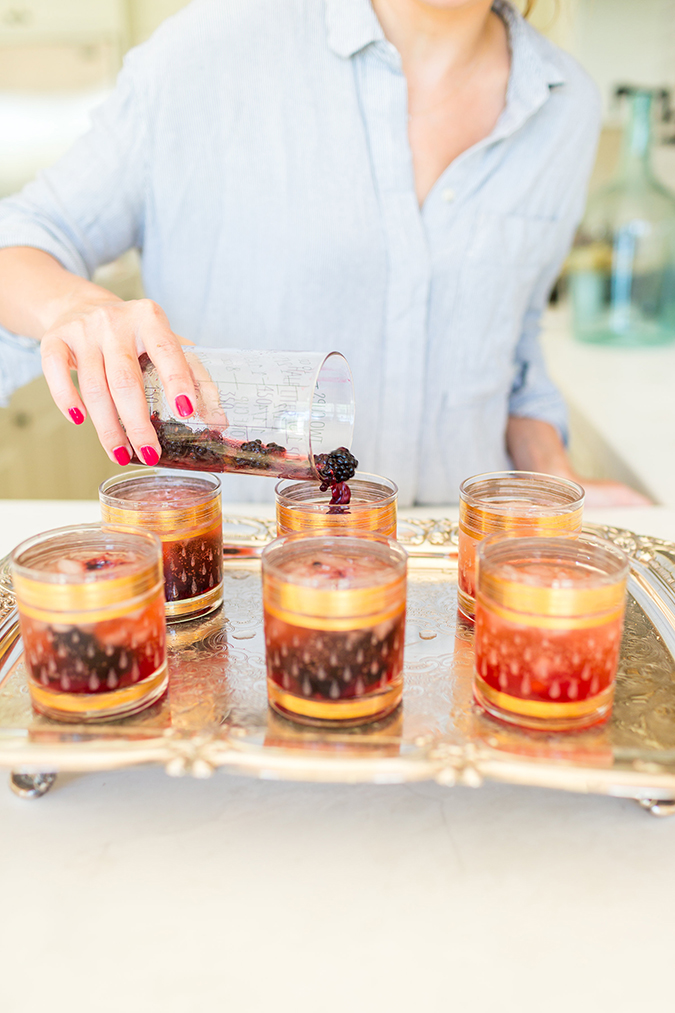 Get the recipe for Blackberry Champagne Garden Cocktails on LaurenConrad.com