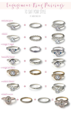 Wedding Bells: Our Favorite Engagement Ring + Wedding Band Pairings ...