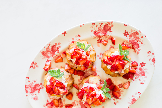 Mini strawberry shortcakes recipe perfect for the Fourth of July