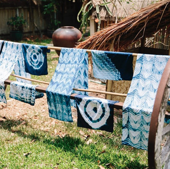 Indigo dyed fabric from Lauren's travels to Thailand with The Little Market