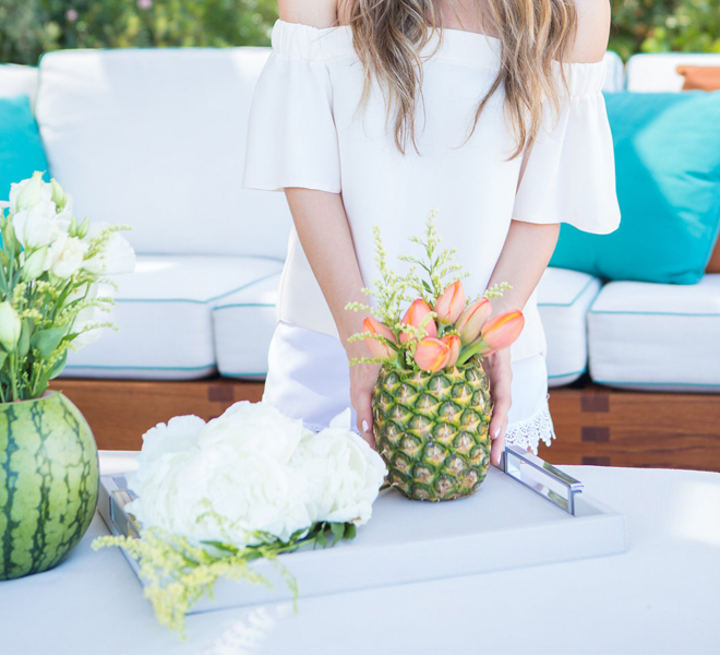 Inspired Idea: DIY Tropical Fruit Flower Vases