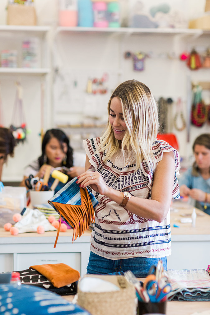 Lauren Conrad visiting The Little Market partner GAIA