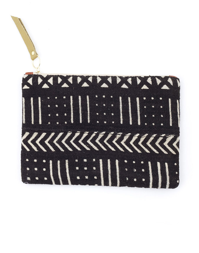 Mudcloth Black Pouch