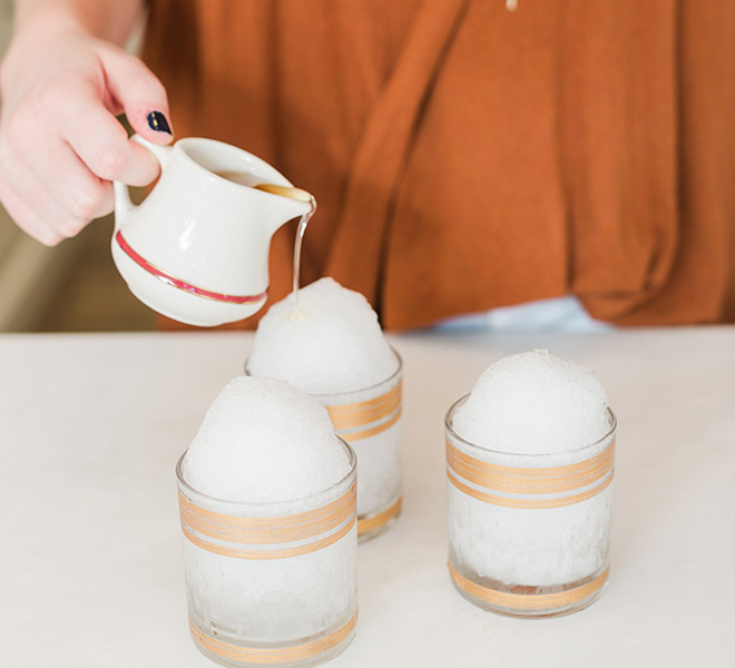 Lovely Libations: Homemade Spiced Apple Cider Snow Cones