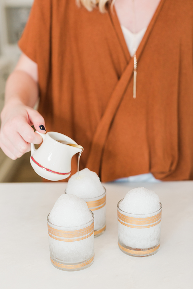 apple cider snow cones