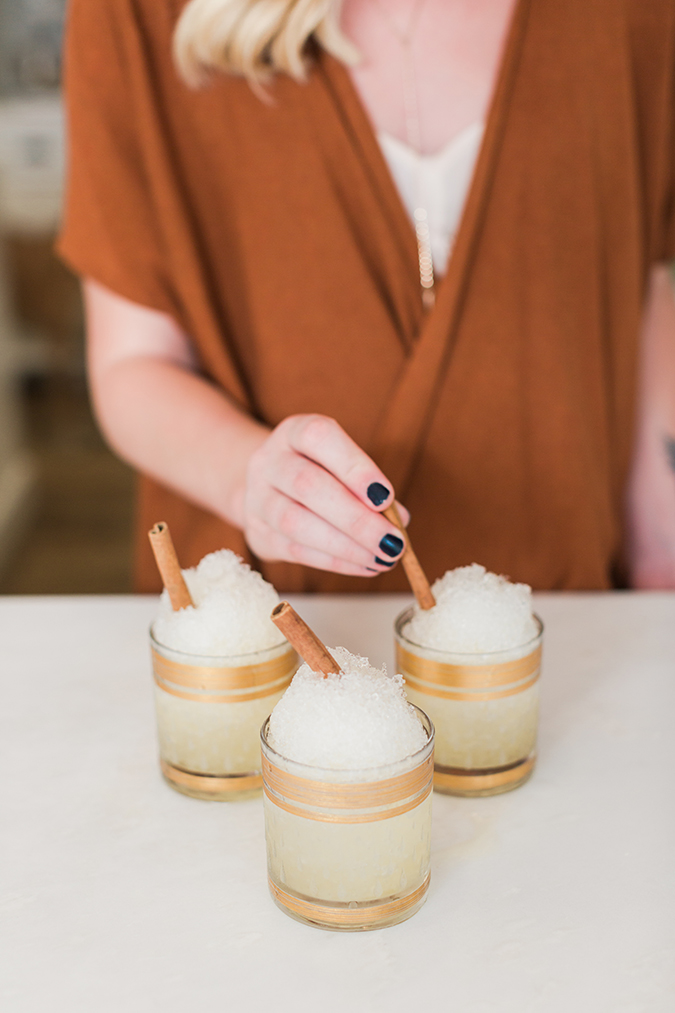 apple cider snow cones