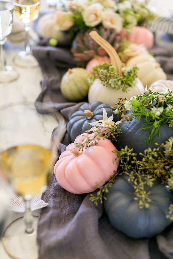 pretty pastel pumpkins for Thanksgiving