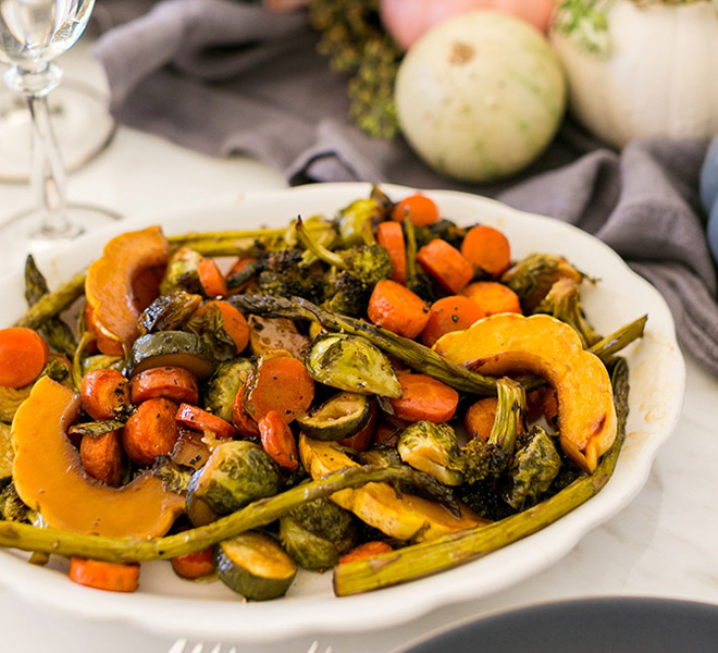 Holiday Special: Easy Honey Glazed Roasted Veggies