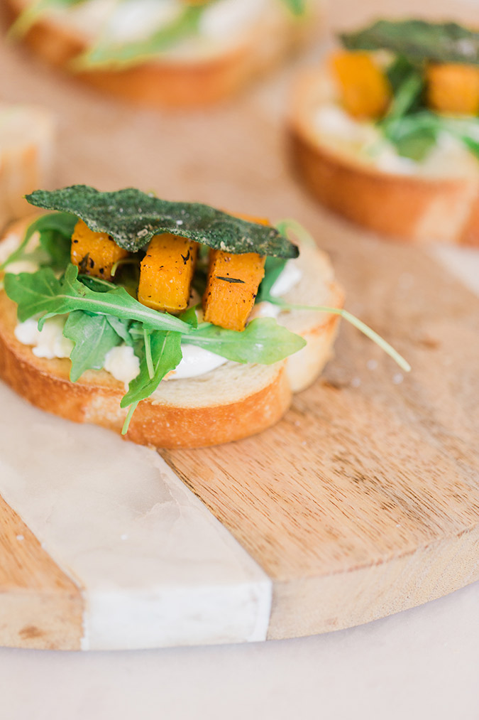 Savory and light fall crostini