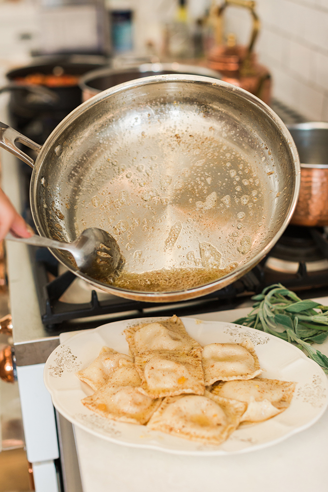 How to make sage brown butter sauce for your homemade ravioli