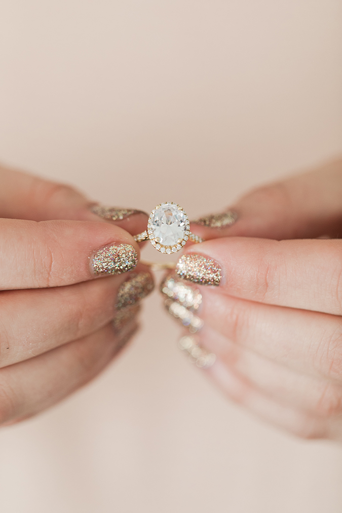 Our fave engagement rings + the perfect manis to wear with them