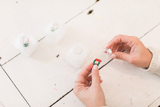 How to DIY snow globe ornaments