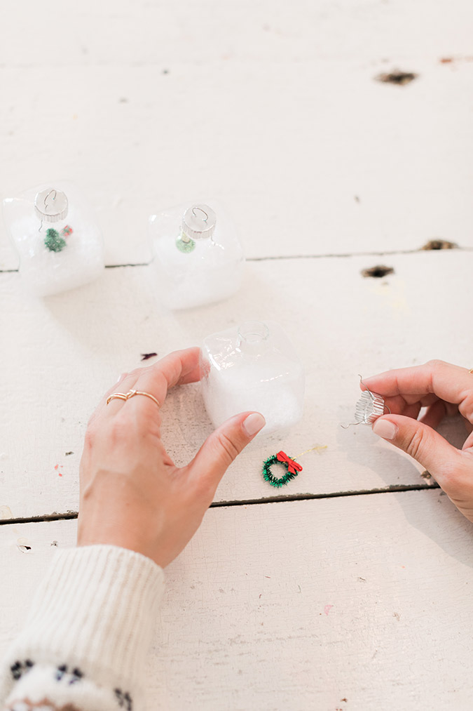 How to make the sweetest snow globe ornaments for Christmas