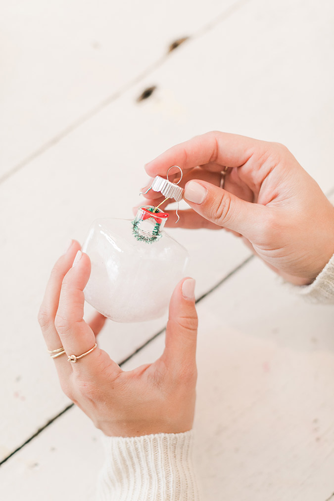 Lauren Conrad's tiny snow globe ornaments