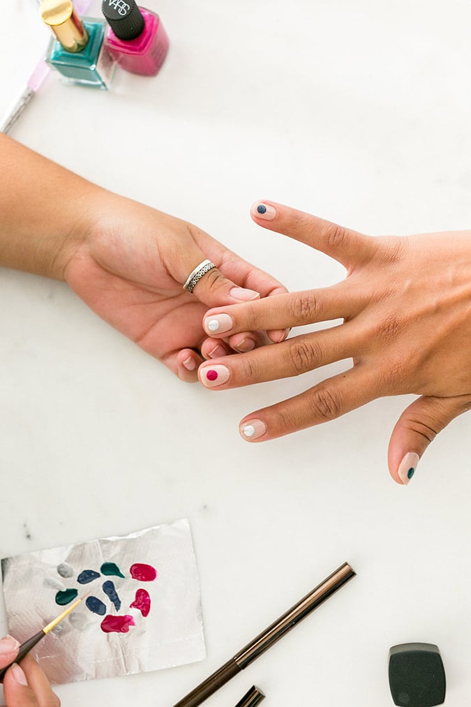 learn how to recreate the cutest Christmas mani