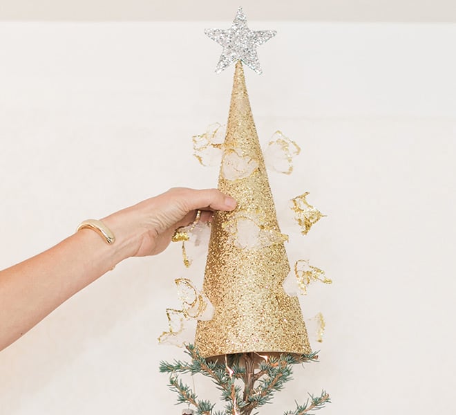 Holiday Special: DIY Pink and Gold Glitter Christmas Tree Topper