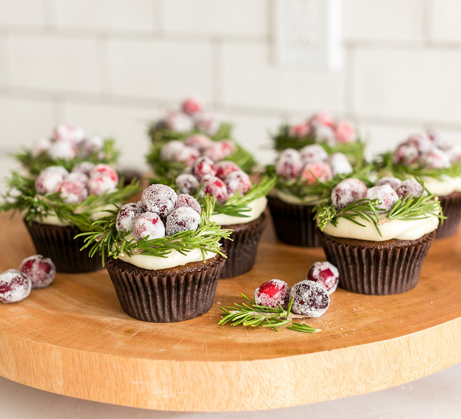 christmas wreath cupcakes