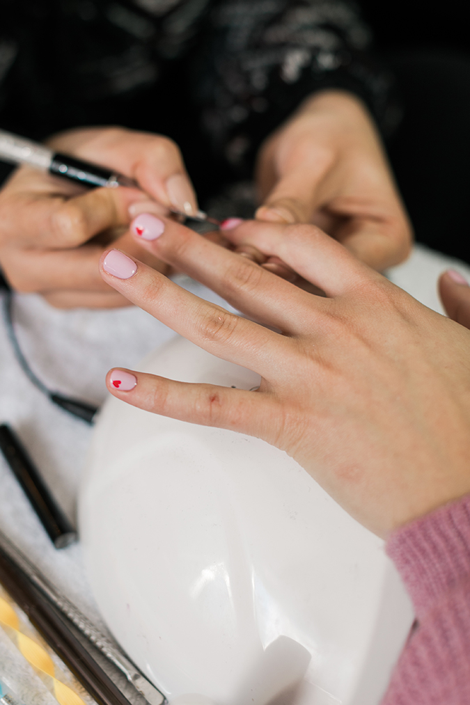 The cutest heart mani for Valentine's Day