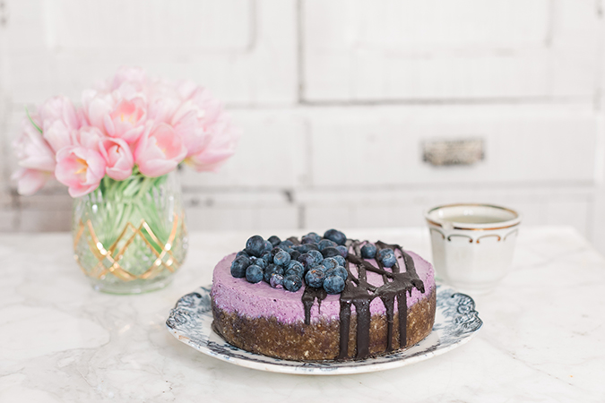 Vegan blueberry cheesecake recipe on LaurenConrad.com