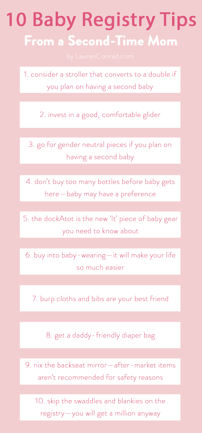 Tuesday Ten: Baby Registry Tips from a Second Time Mom - Lauren Conrad