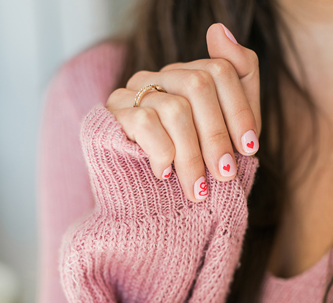 Nail Files: Valentine’s Day Heart Manicure - Lauren Conrad